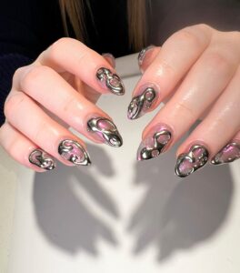 Chrome Halloween Nails