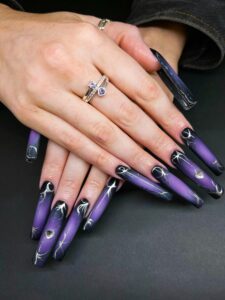 Cosmic & Galaxy Halloween Nails