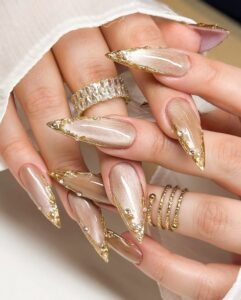 Champagne Gold nail