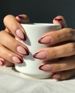 Caramel Apple French Tips