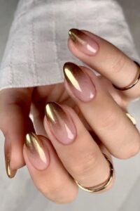 Champagne Glazed French Manicure