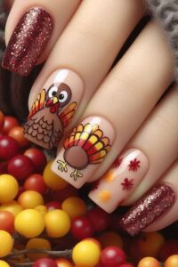 Cute Turkey & Feather Art 