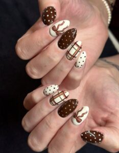 Polka-Dot Plaid Nails