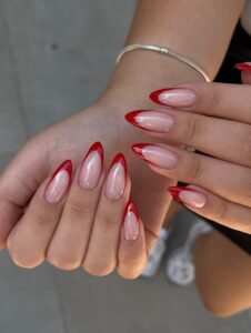 Minimal Red Nails Minimal Red Nails